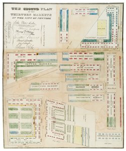 Ground Plan of the Thirteen Markets in the City of New York, 1833